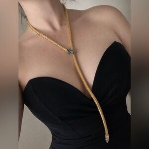 Snake Serpenti Necklace with Multicolor Gem